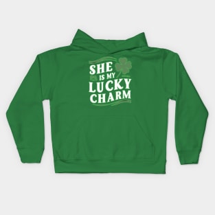 She is my lucky charm Kids Hoodie